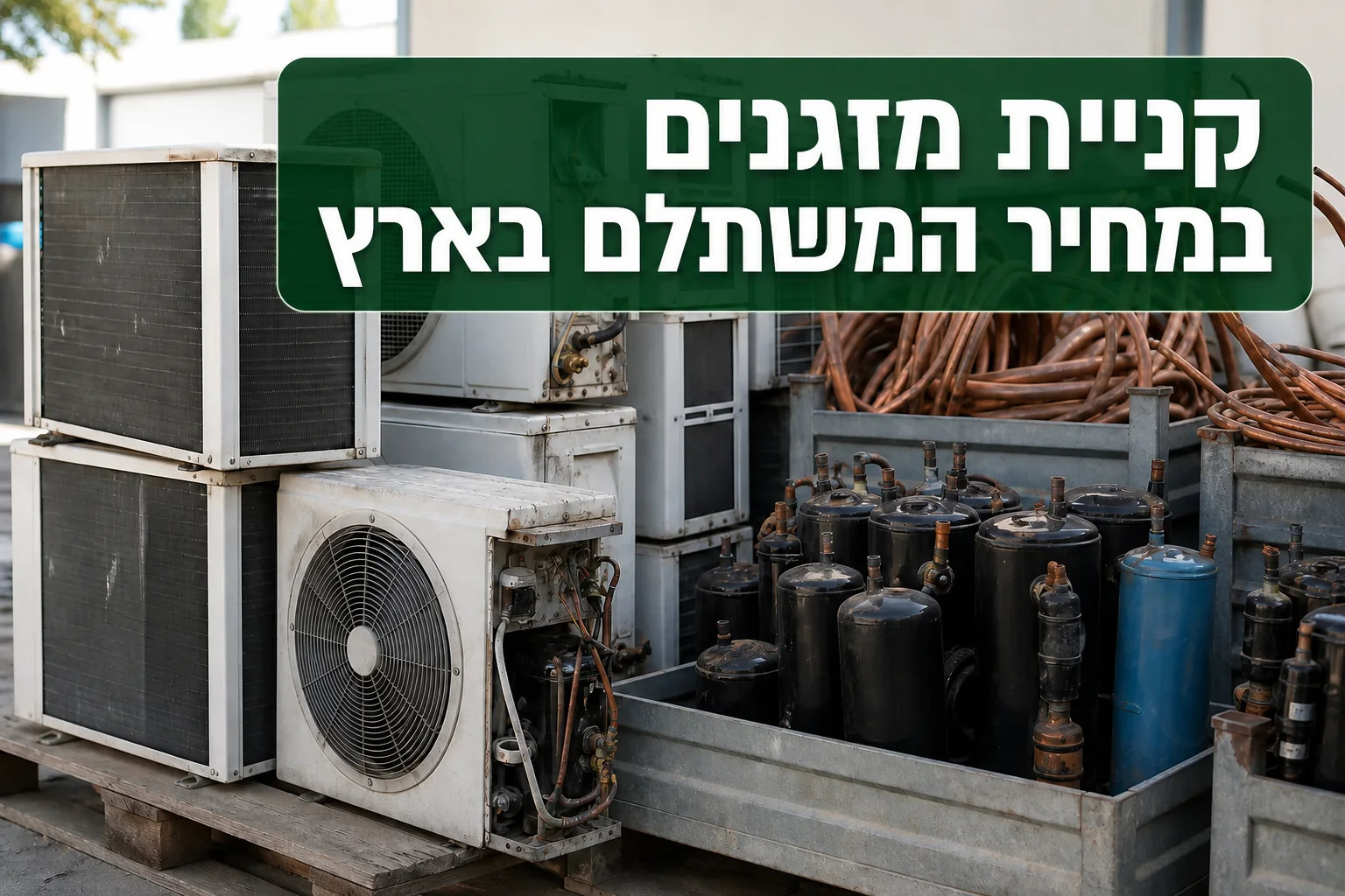 מזגנים ישנים, מדחסים וצנרת נחושת לפינוי ולמחזור